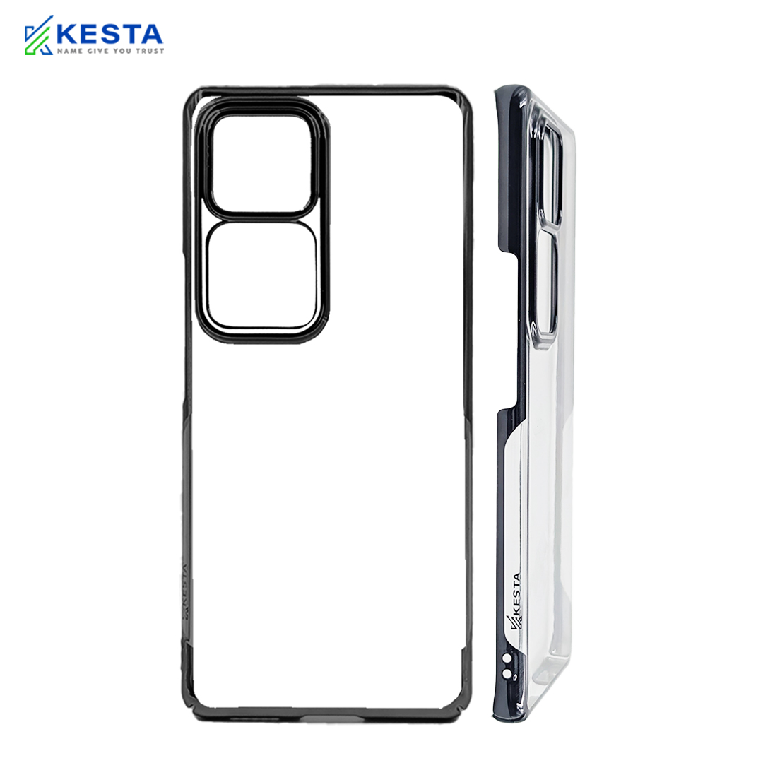 Vivo V 30 Pro Cover - Noble Black Transparent Case (Anti Yellowing Protection)